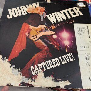 johnny Winter - Captured Live! Vintage Vinyl Record Album (US, 1976)